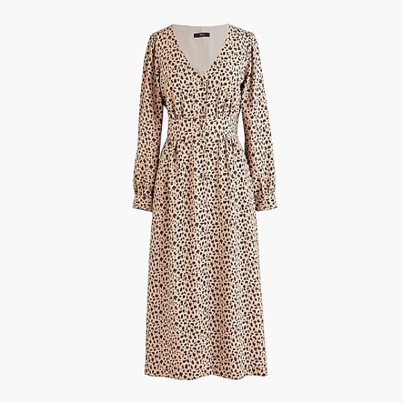 Jcrew midi cheetah print dress - Picture 1 of 6